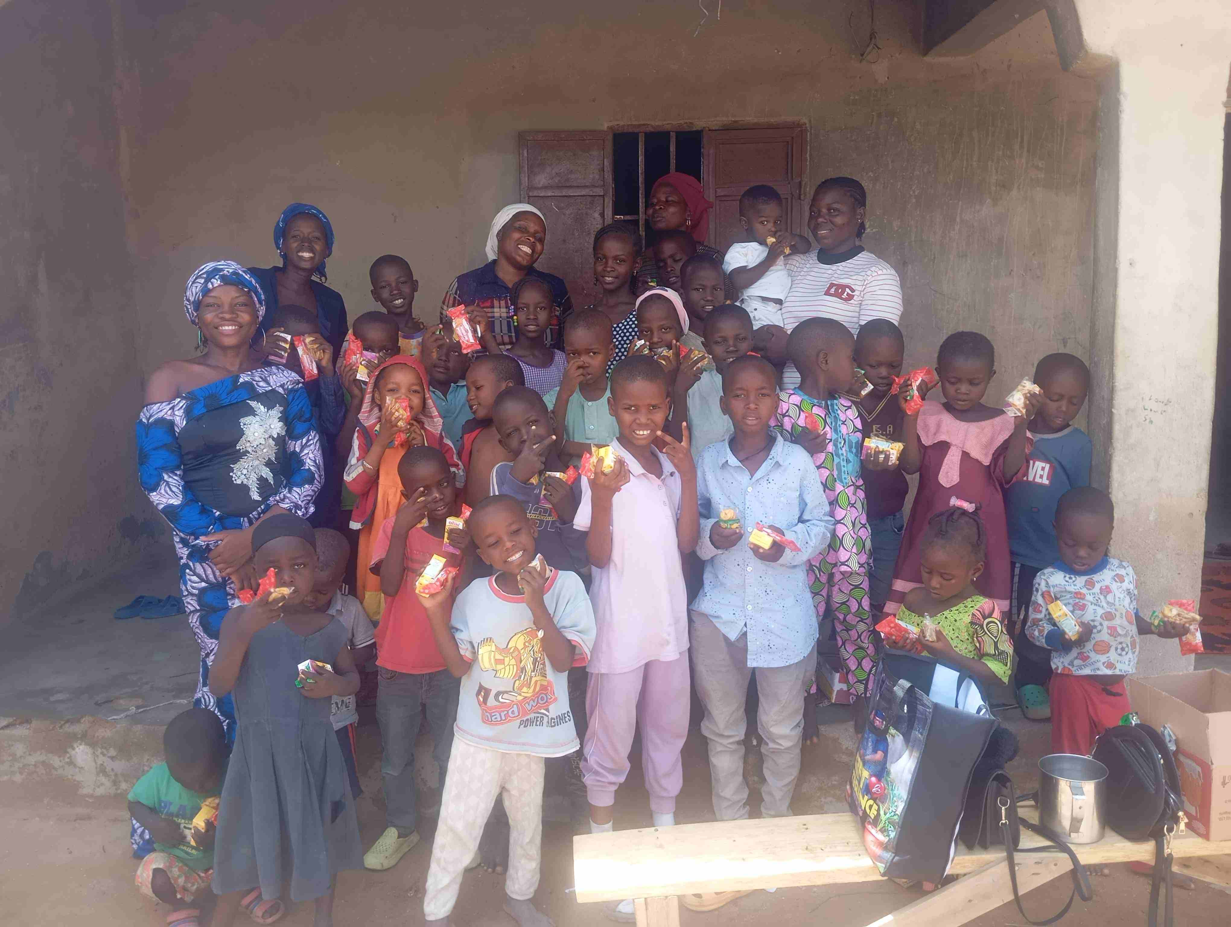Children with their teachers